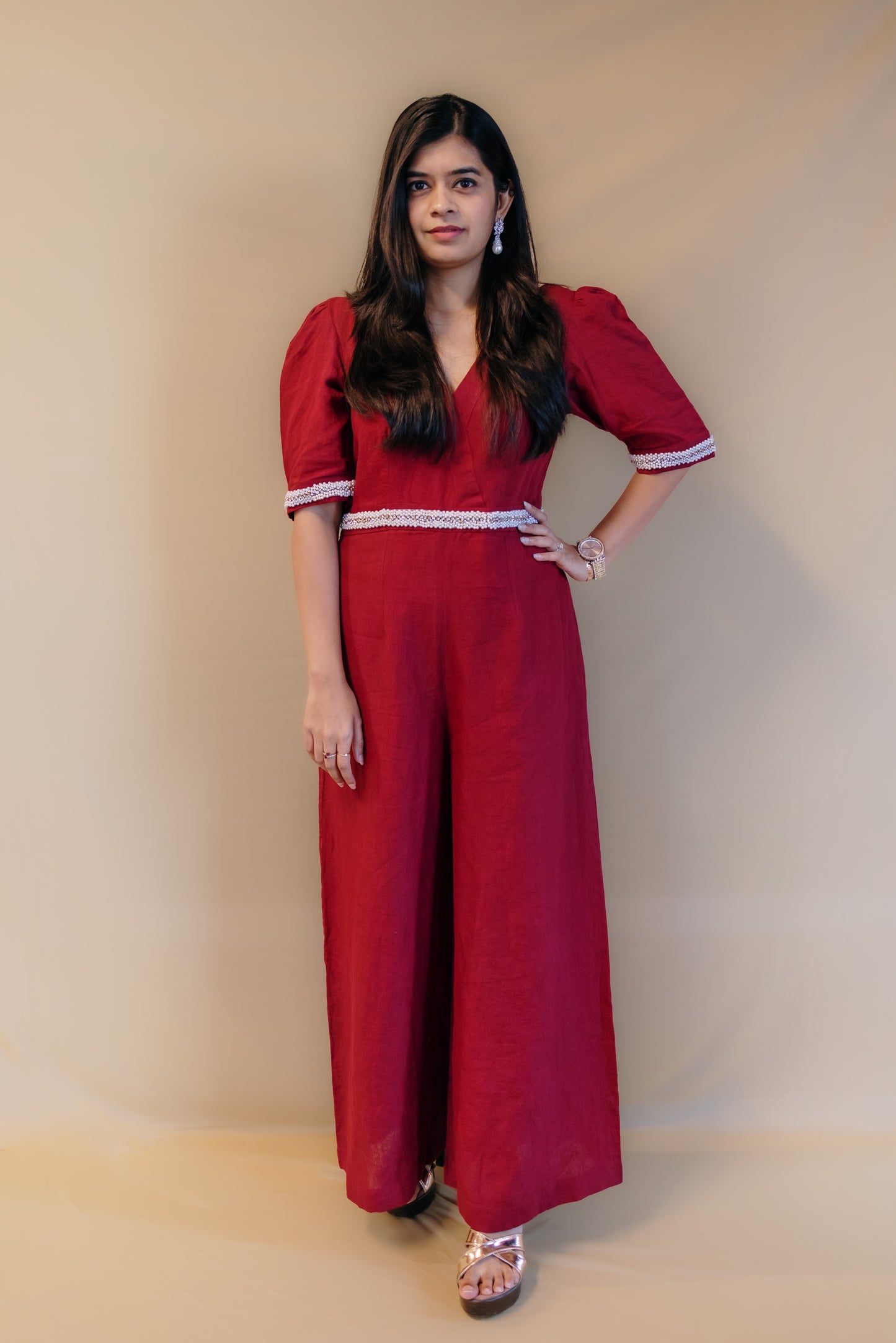 TAARA  LINEN JUMPSUIT